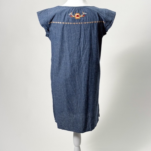 THML Florence Embroidered Yoke Shift Dress – Size M – 🌼🧺🌿🌻🌺🍂 - Picture 5 of 13